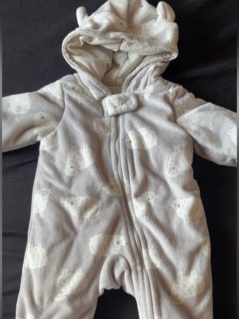 Carter’s 3M Cream Fleece Baby Bunting Hooded Snowsuit